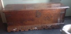 Antique 17th18th C Walnut Chest Coffer 184cm wide 61½ deep 70cm high _1.JPG